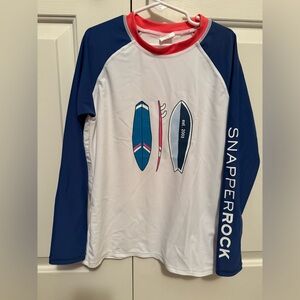 Snapper Rock Blue and White Surfboard Rash Guard